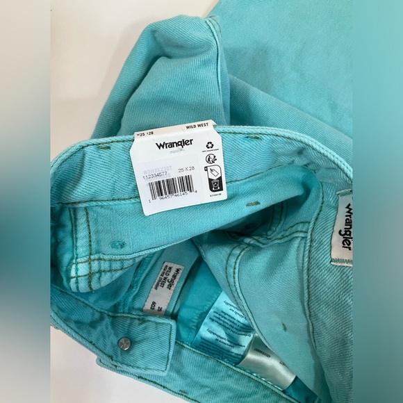 Wrangler Women’s Wild West 603 High Rise Straight Jeans Smoke Sea 25/28 - Picture 9 of 11